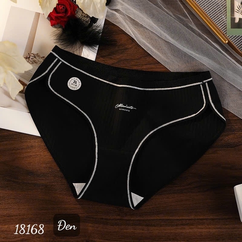 Quần lót chip BIGSIZE Quảng Châu viền chữ MO chất thun đẹp, co giãn - 18168 - ĐEN