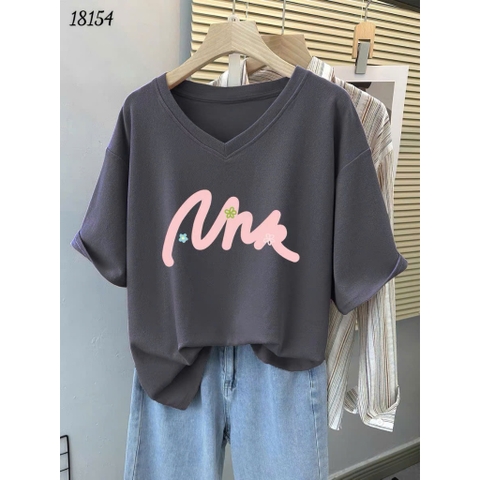 S00210- 18154 Áo cổ tim MNR XÁM