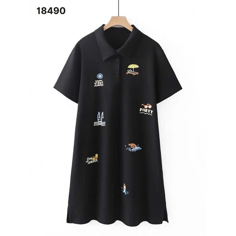 S-0020-18490--Đầm Polo logo 00368