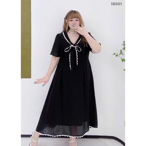 S-0020- 18501--Đầm cổ Nơ- 00464 D.ĐẠI