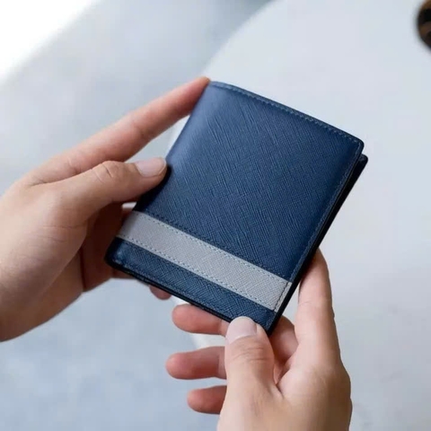 B09- Bóp Ví đứng phối sọc