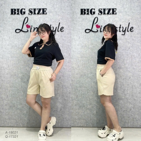 Quần short BIGSIZE TTB chất co giãn nhiều - 17321 - KEM