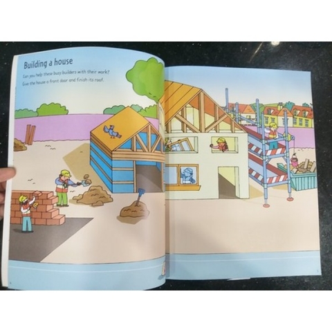 Sách dính dán – Usborne Sticker Book – Building sites