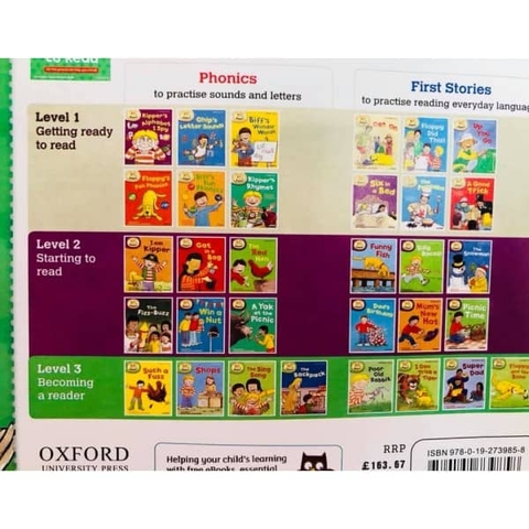 Oxford Reading Tree Level 1-2-3 (Sách nhập) – Read with Biff, Chip & Kipper – Trọn bộ 33 cuốn + File Mp3