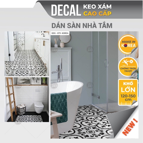 Decal dán sàn nhà tắm DDS-KOREA-079