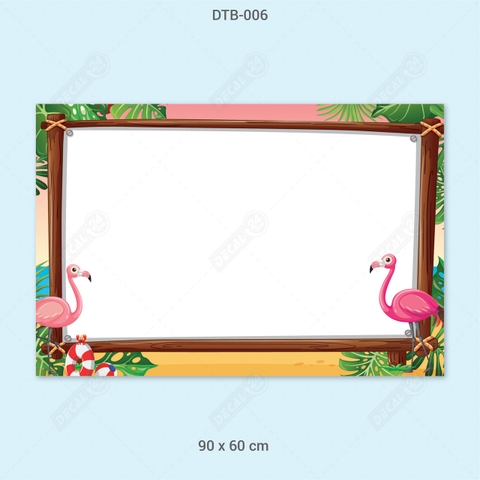 Decal Dán Tường Bút Lông Hồng Hạc Dễ Thương Cho Bé