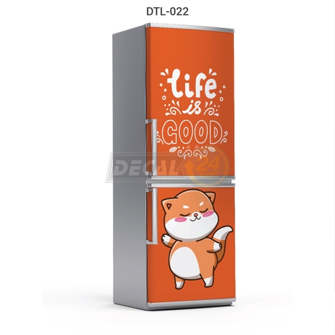 Decal Dán Tủ Lạnh Hoạt Tiết Life Good Siêu Dễ Thương
