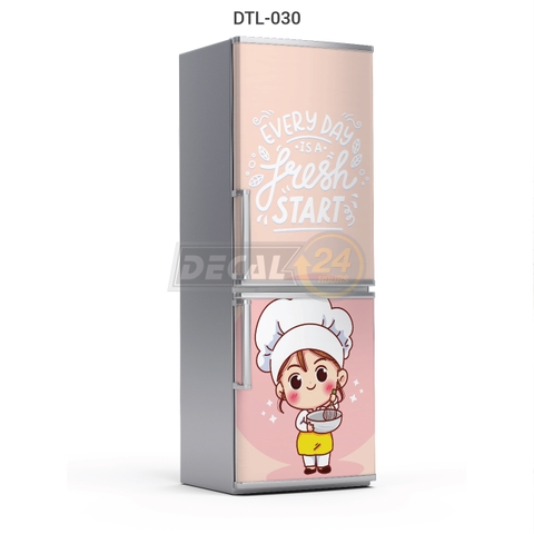 Decal Dán Tủ Lạnh Chibi Siêu Dễ Thương Cao Cấp