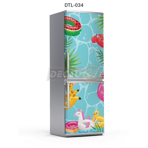 Decal Dán Tủ Lạnh Họa Tiết Trái Cây Nhiệt Đới Cao Cấp