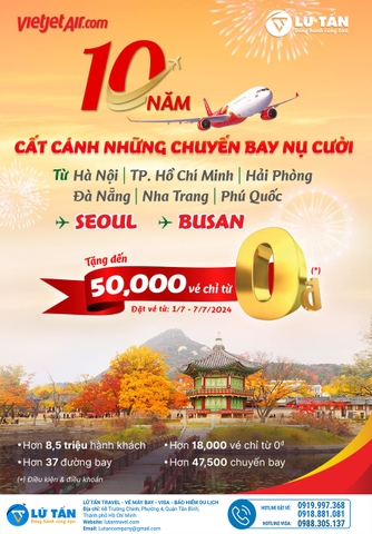 10 NĂM CẤT CÁNH NHỮNG CHUYẾN BAY NỤ CƯỜI CÙNG VIETJET AIR