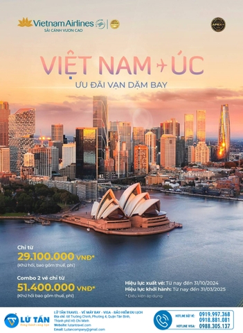 VIỆT NAM TỚI ÚC - ƯU ĐÃI VẠN DẶM CÙNG VIETNAM AIRLINES