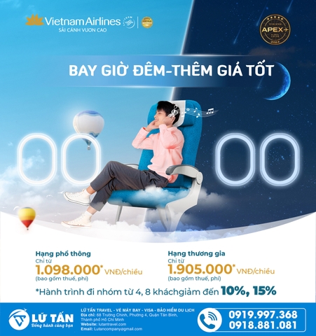 TIẾT KIỆM HƠN KHI BAY CHUYẾN SÁNG SỚM/TỐI MUỘN CÙNG VIETNAM AIRLINES