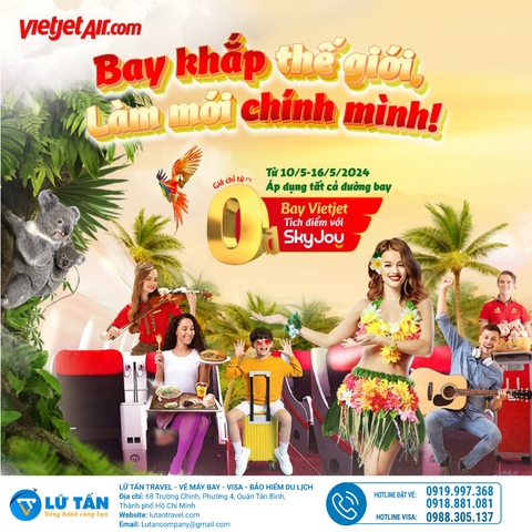 Hè này, bay cùng Vietjet chỉ từ 0Đ*!