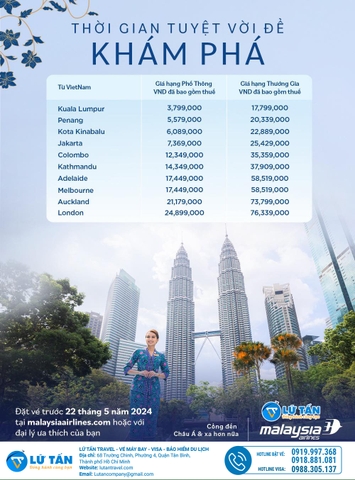 ƯU ĐÃI CỰC LỚN MID YEAR SALE CÙNG MALAYSIA AIRLINES