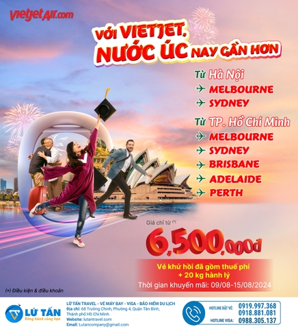 VỚI VIETJET, NƯỚC ÚC NAY GẦN HƠN!