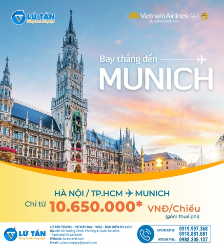 VIETNAM AIRLINES KHAI TRƯƠNG ĐƯỜNG BAY MỚITỪ VIỆT NAM ĐẾN MUNICH (ĐỨC)