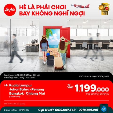 HÈ LÀ PHẢI CHƠI - BAY KHÔNG NGHĨ NGỢI CÙNG AIR ASIA