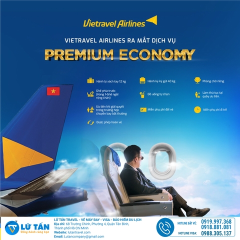 Trải Nghiệm Hạng Premium Economy Đẳng Cấp Cùng Vietravel Airlines