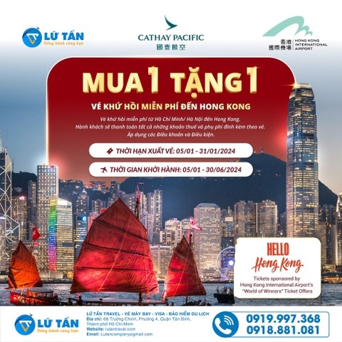 MUA 1 TẶNG 1 - BAY HONGKONG CỰC ĐÃ