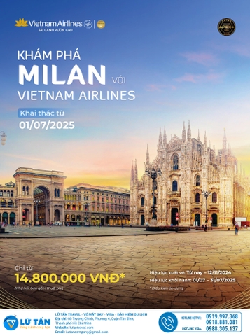 VIETNAM AIRLINES KHAI TRƯƠNG ĐƯỜNG BAY THẲNG HÀ NỘI - MILAN (ITALIA)