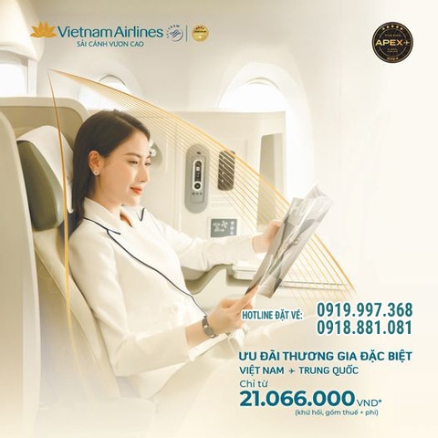 Ưu Đãi Vé Thương Gia, Thoải Mái Khám Phá Trung Hoa Cùng Vietnam Airlines
