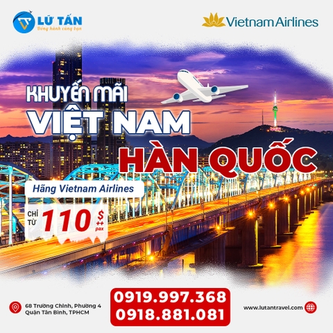 ƯU ĐÃI BAY HÀN QUỐC CÙNG VIETNAM AIRLINES CHỈ TỪ 110 USD