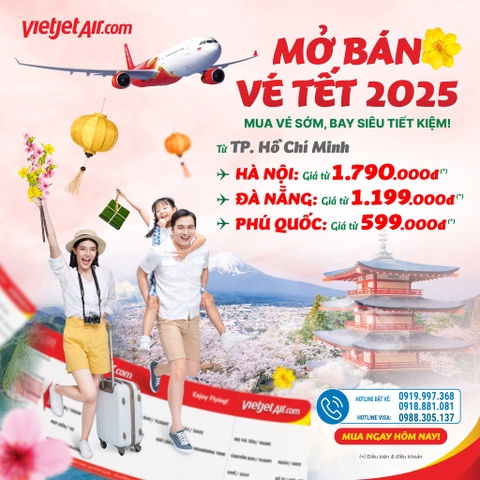 Tết đoàn viên, về nhà cùng Vietjet!