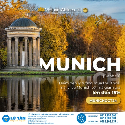 SẴN SÀNG XÊ DỊCH, ĐÓN THU MUNICH VỚI ƯU ĐÃI LÊN ĐẾN 15% CÙNG VIETNAM AIRLINES