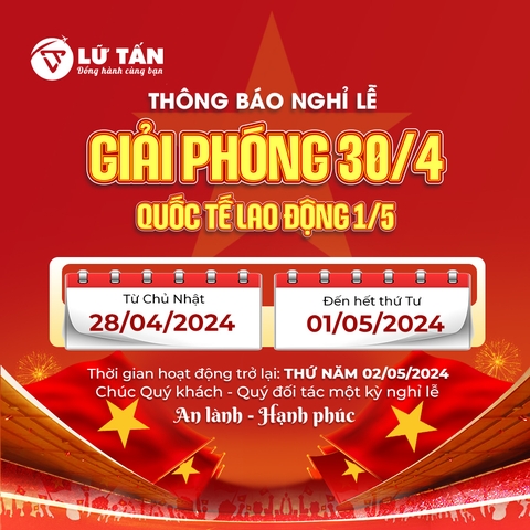Thông báo nghỉ Lễ Giải phóng miền Nam 30/04 - Quốc tế Lao động 1/5