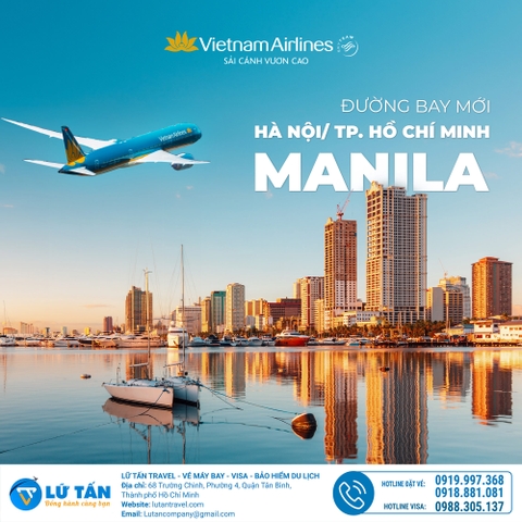 VIETNAM AIRLINES KHAI TRƯƠNG ĐƯỜNG BAY MỚI TỪ VIỆT NAM ĐẾN MANILA (PHILIPPINES)