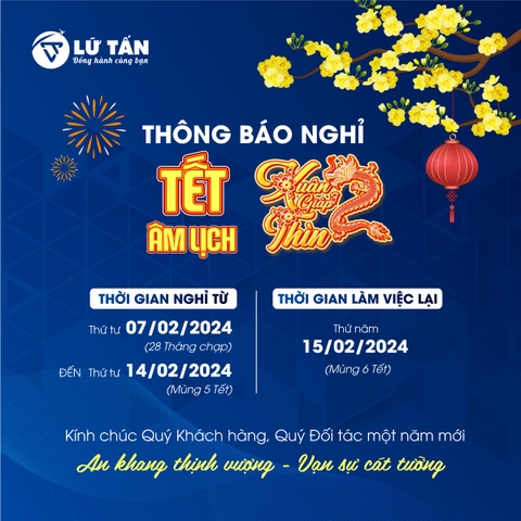 Thông báo nghỉ Tết Âm lịch - Xuân Giáp Thìn 2024