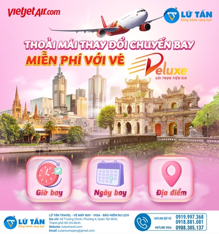 Thảnh thơi bay với vé DELUXE của VIETJET