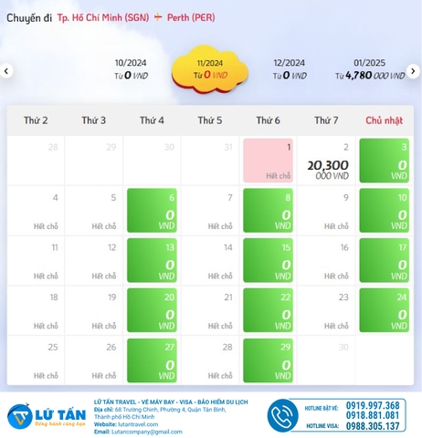 Săn Vé 0 Đồng Đến Perth: Nhận Ngay 20kg Hành Lý Miễn Phí!