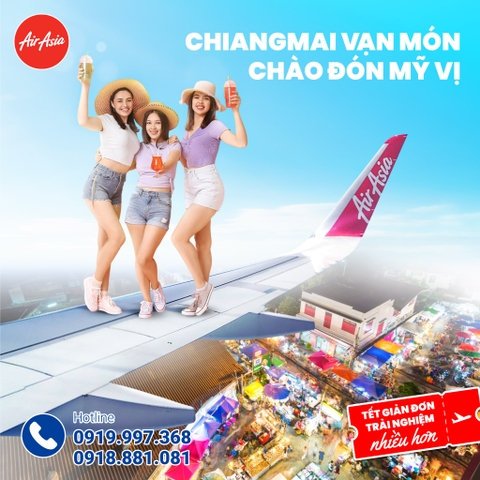 Chơi Tết Cùng AirAsia - Giảm 25% Cho Mọi Chuyến Bay