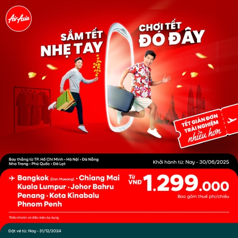 KHỞI ĐỘNG NĂM MỚI - BAY XA THỎA THÍCH CÙNG AIRASIA!