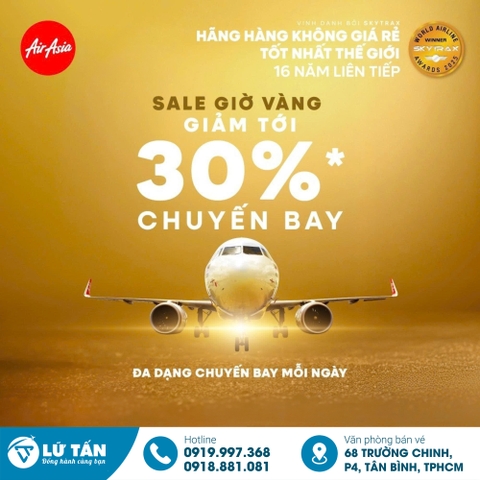 Ưu đãi AirAsia 2025: Vé rẻ chỉ từ 1.296.000 VNĐ