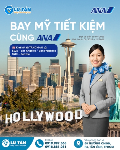 Khám Phá Nước Mỹ Cùng All Nippon Airways – Vé Khứ Hồi Giá Chỉ Từ 426 USD