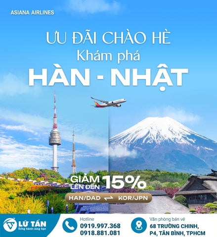 Ưu đãi vé Asiana Airlines Hàn Nhật 2025 mới nhất
