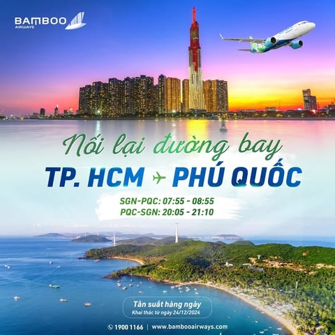 Bamboo Airways Nối lại đường bay Phú Quốc