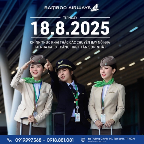 Bamboo Airways Chuyển Khai Thác Nhà Ga T3 Tân Sơn Nhất Từ 18/08/2025
