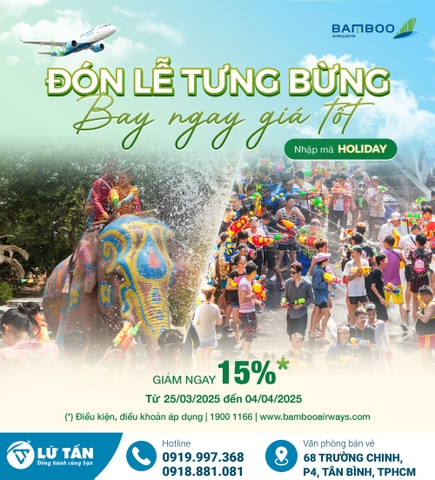 ĐÓN LỄ TƯNG BỪNG – BAY NGAY GIÁ TỐT CÙNG BAMBOO AIRWAYS!