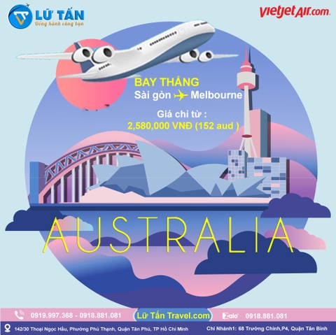 VIETJET CHÍNH THỨC MỞ ĐƯỜNG BAY THẲNG ĐẾN ÚC TỪ 08/04/2023