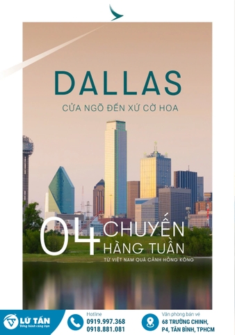 BAY DALLAS CÙNG CATHAY PACIFIC – CỬA NGÕ ĐẾN XỨ CỜ HOA!