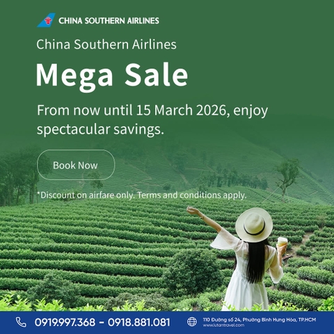 Mega Sale China Southern Airlines 2026: Ưu Đãi Vé Quốc Tế