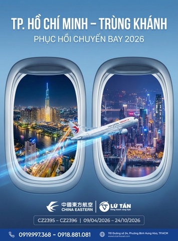 Phục Hồi Đường Bay TP.HCM – Trùng Khánh China Southern 2026