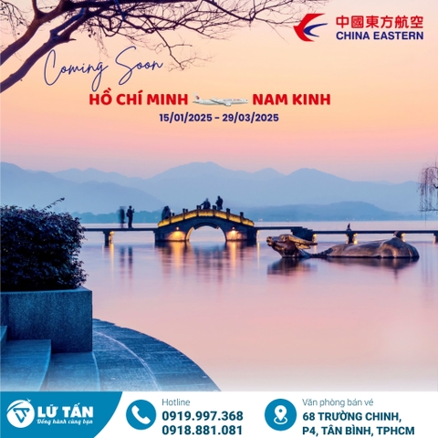 China Eastern khai trương đường bay Sài Gòn - Nam Kinh
