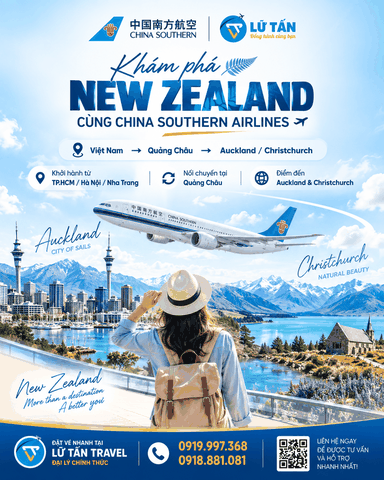 Bay New Zealand cùng China Southern Airlines