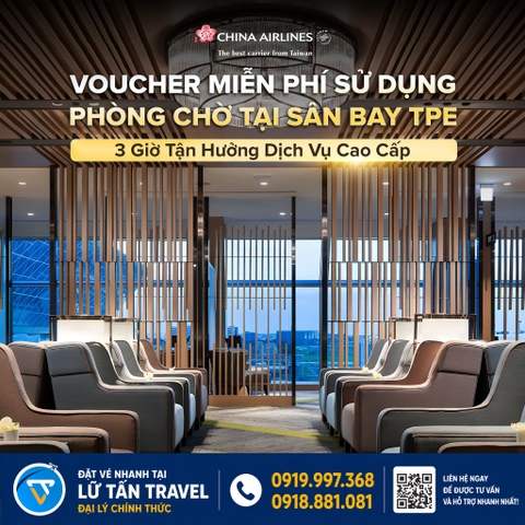 China Airlines tặng voucher phòng chờ 2026