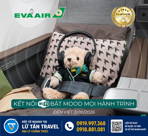EVA Air miễn phí Wi-Fi đi Washington 2026