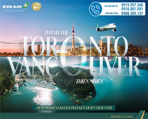 Bay Toronto & Vancouver Cùng EVA Air